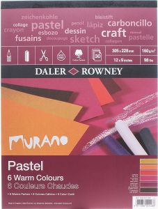 Blok kolorowy do pasteli MURANO 160g 30ark Warm Daler-Rowney 30,5x22,8cm
